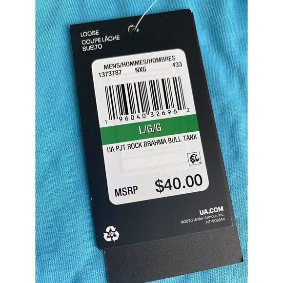 Under Armour UA Project Rock Brahma Bull Muscle Tank Top 1373787-433 Men's Sz L - Picture 8 of 10